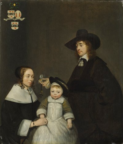 De familie Van Moerkerken door Gerard ter Borch